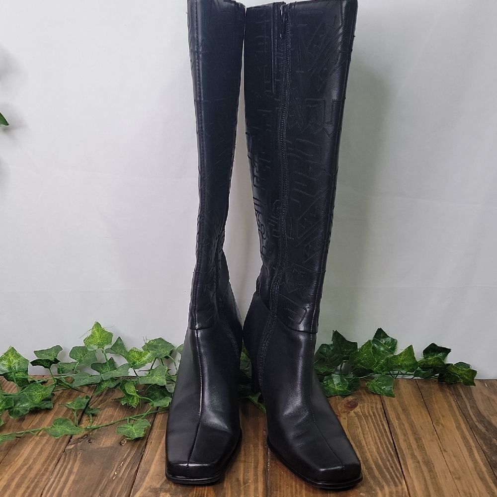 Chico's Elegant Black Leather Boots